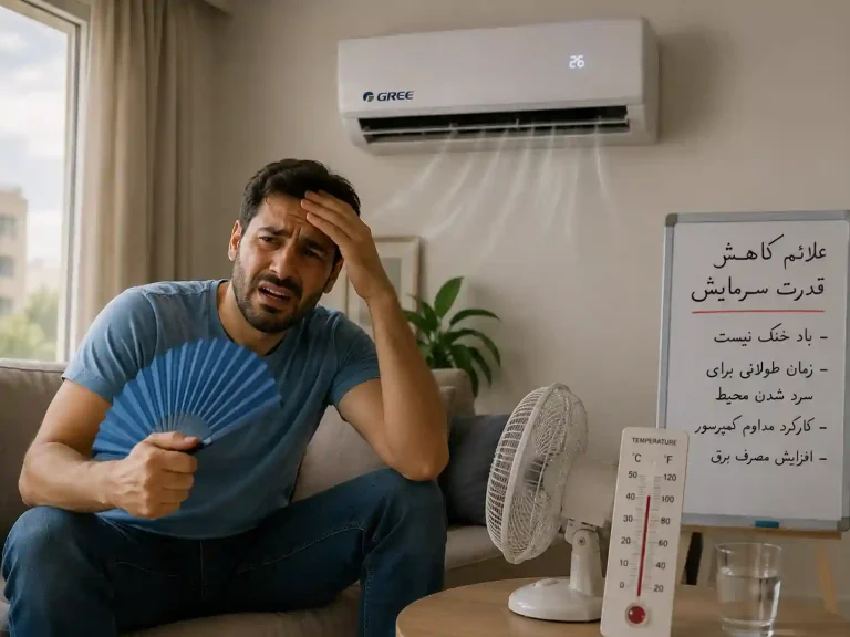 کاهش قدرت سرمایش کولر گازی گری و نیاز به تعمیر در کرج