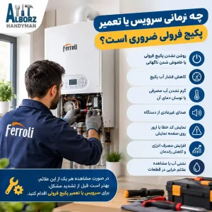 چه زمانی سرویس یا تعمیر پکیج فرولی ضروری است